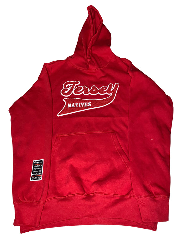 Red on Red Jersey Native Hoodie